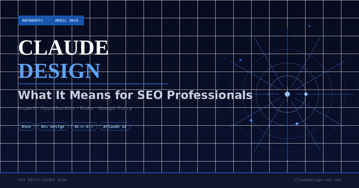 Claude Design Launched: What It Means for SEO Professionals