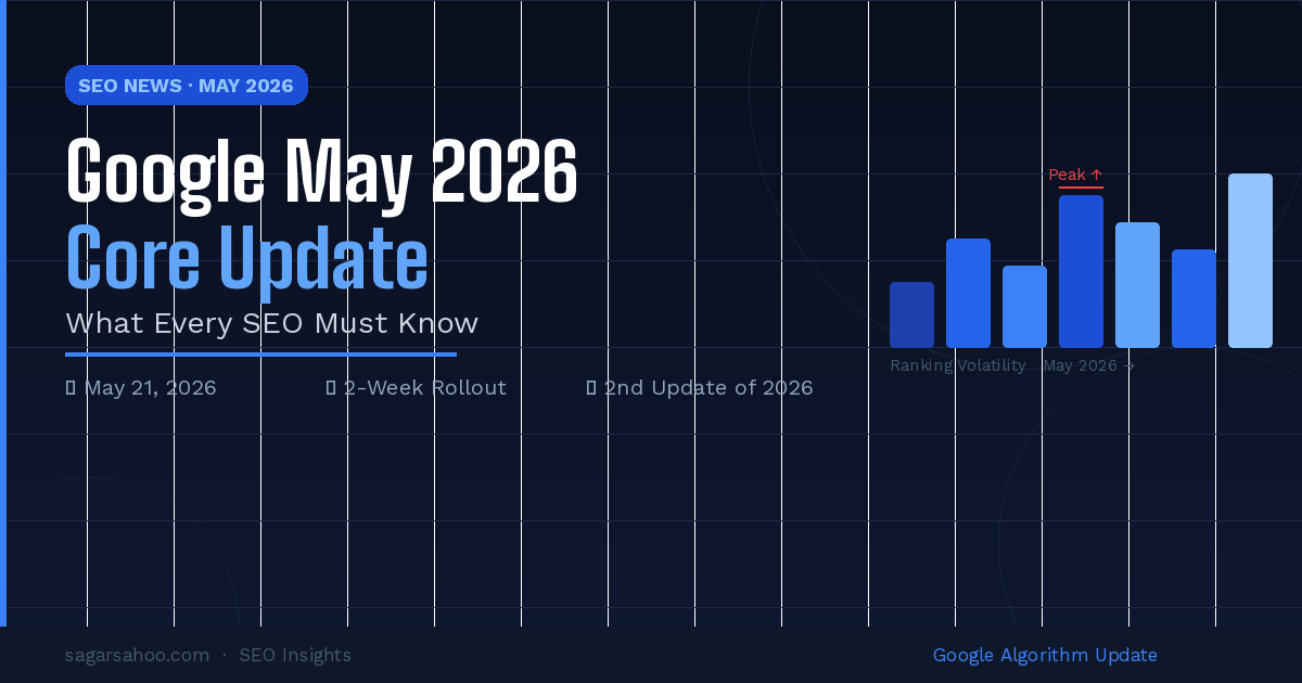 Google SEO core May 2026 update ranking volatility dashboard